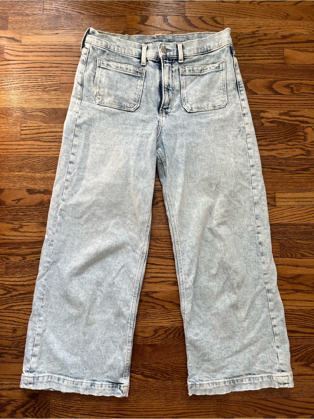GAP Acid Wash High Rise Stride Ankle Jeans - Picture 3 of 9
